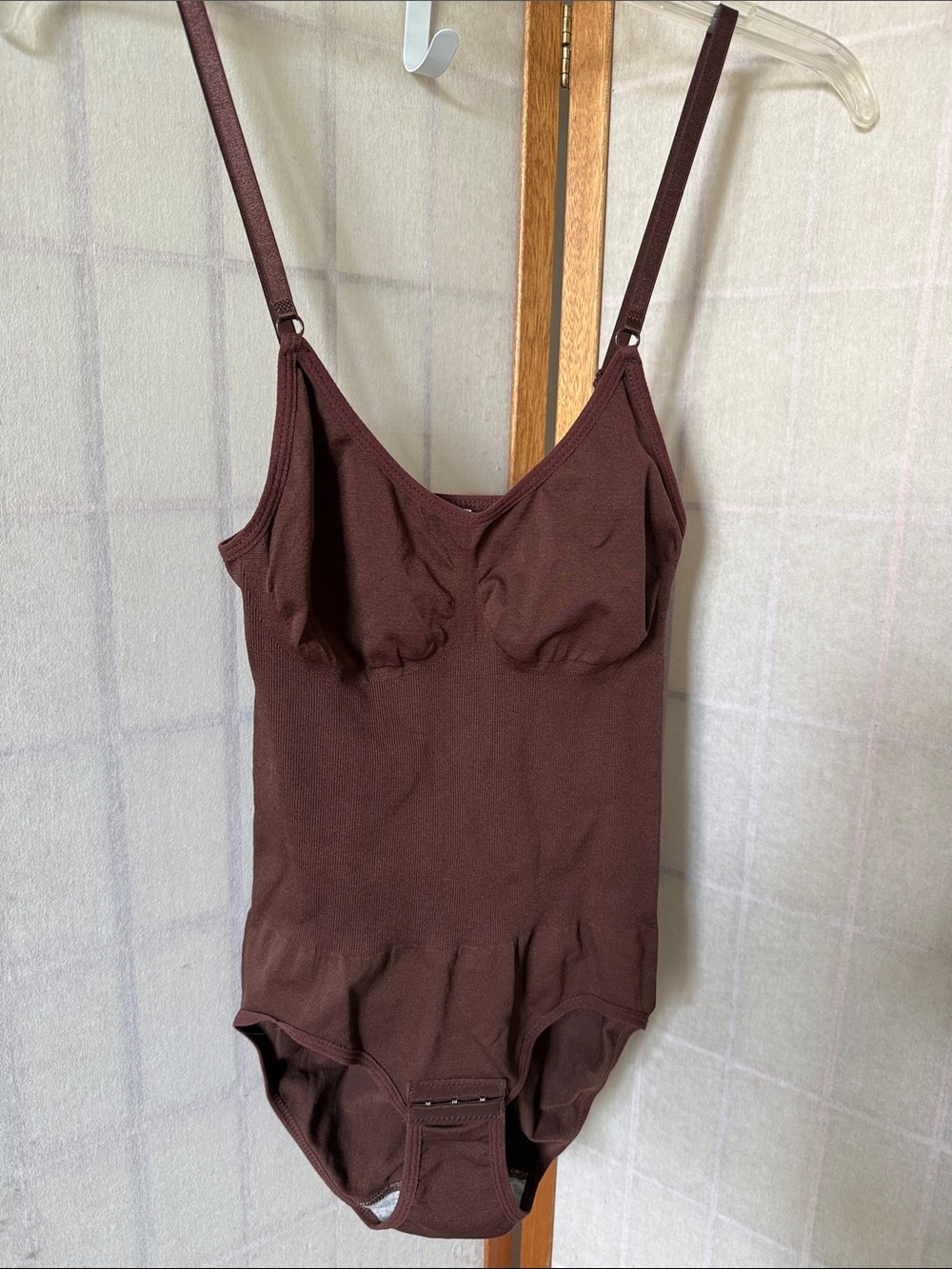 Brown Slimming Bodysuit (shapewear) with Adjustable Straps, Sz M